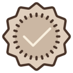 A graphic icon of a check mark