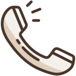 A graphic icon of a phone